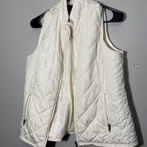 Relativity Outerwear Light Weight White Puffer Vest Petite XL